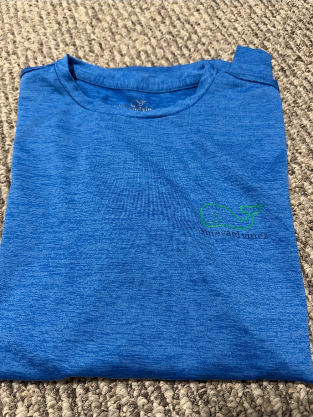 Vineyard Vines Kids Royal Blue Tee with Green Whale Logo